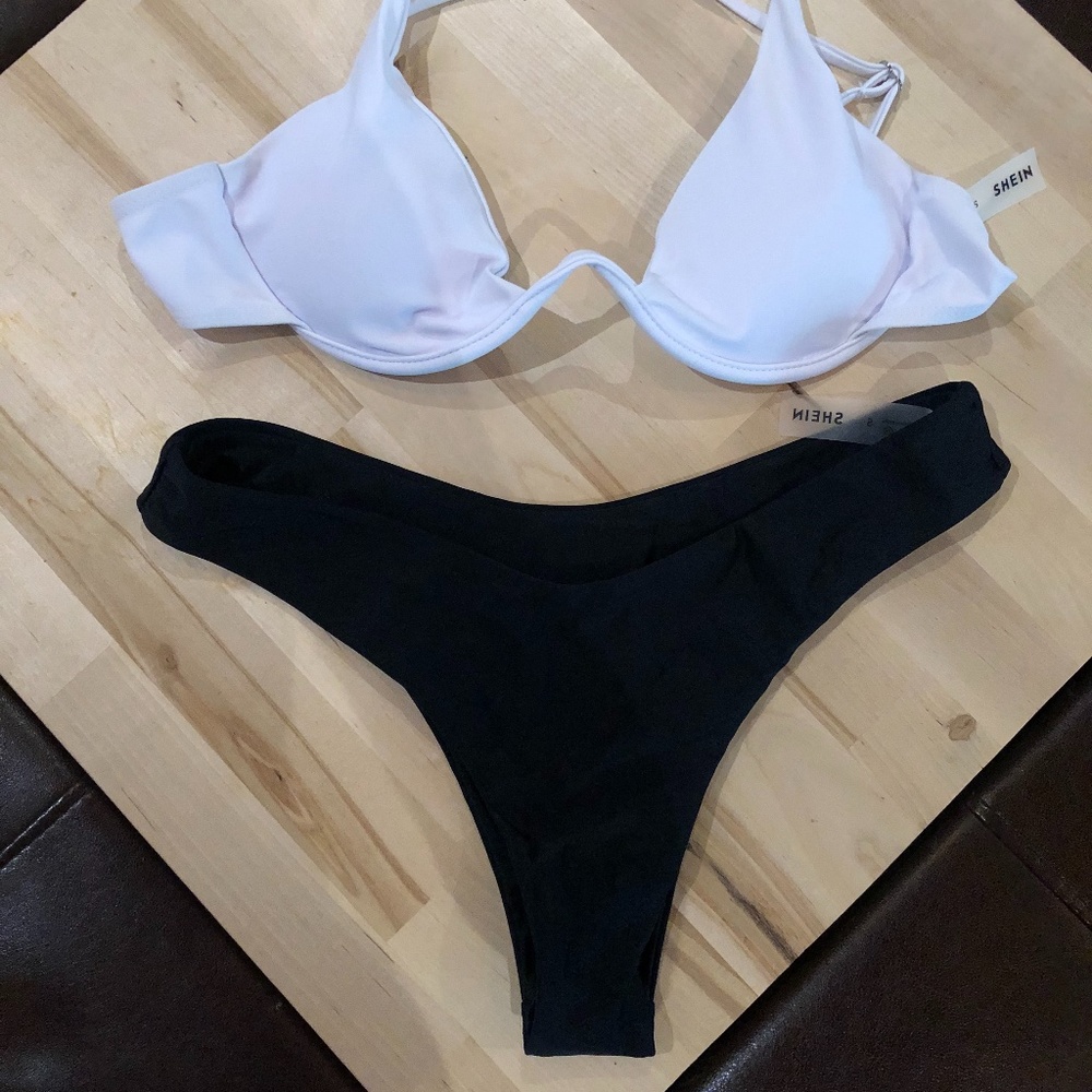 Shein Black & White Bikini
